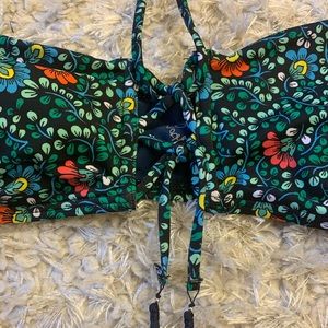 LOFT Beach bandeau bikini with reversible bottom